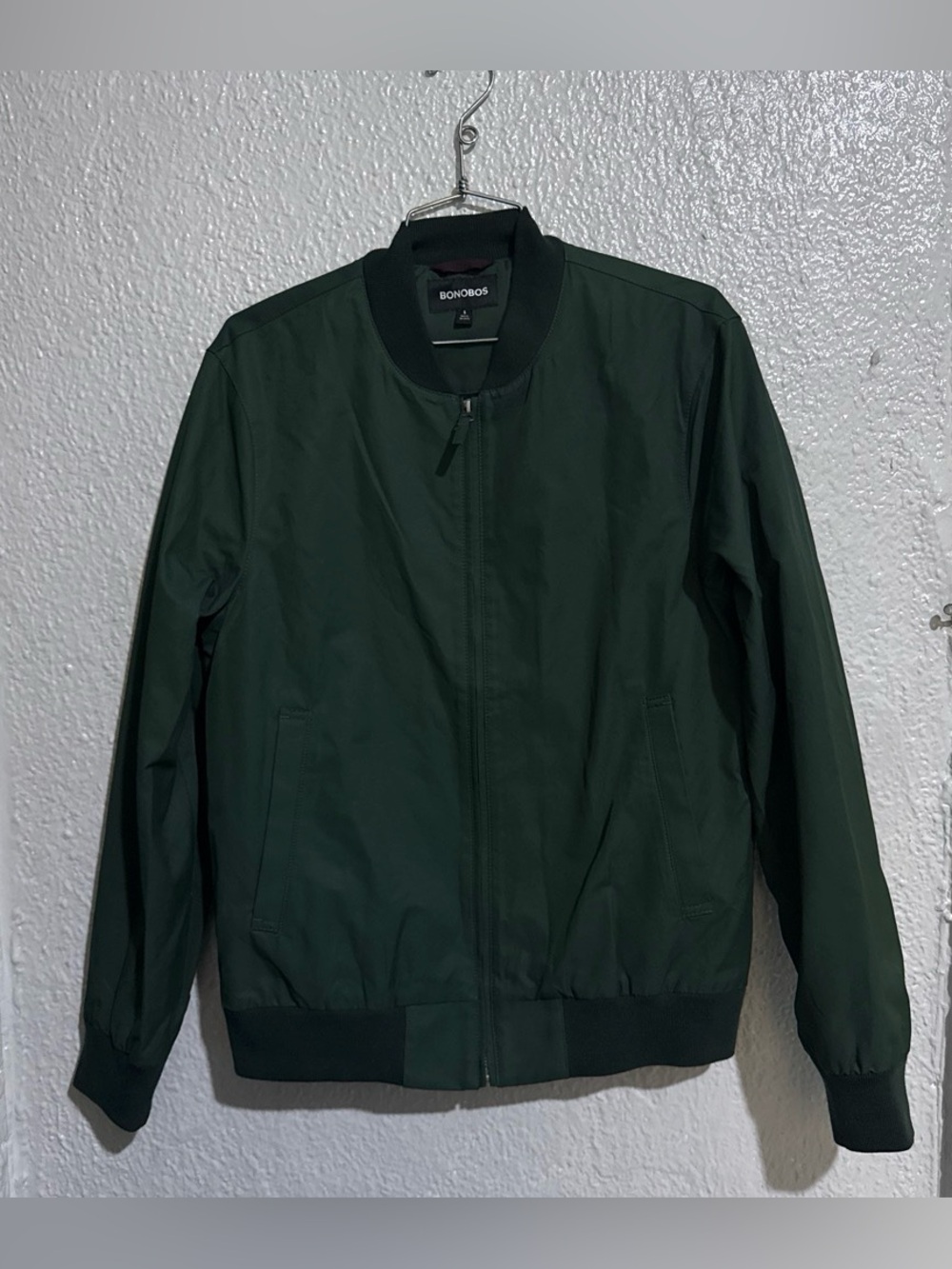 Bonobos Dark Forest Green Bomber Jacket
